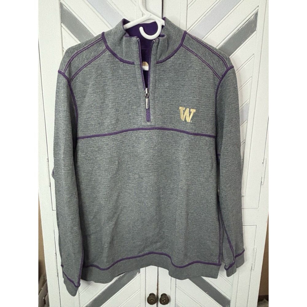 Tommy Bahama Men's University of Washington Collegiate Reversible Pullover - Picture 2 of 13